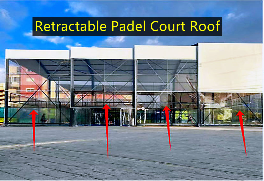 retractable padel court roof